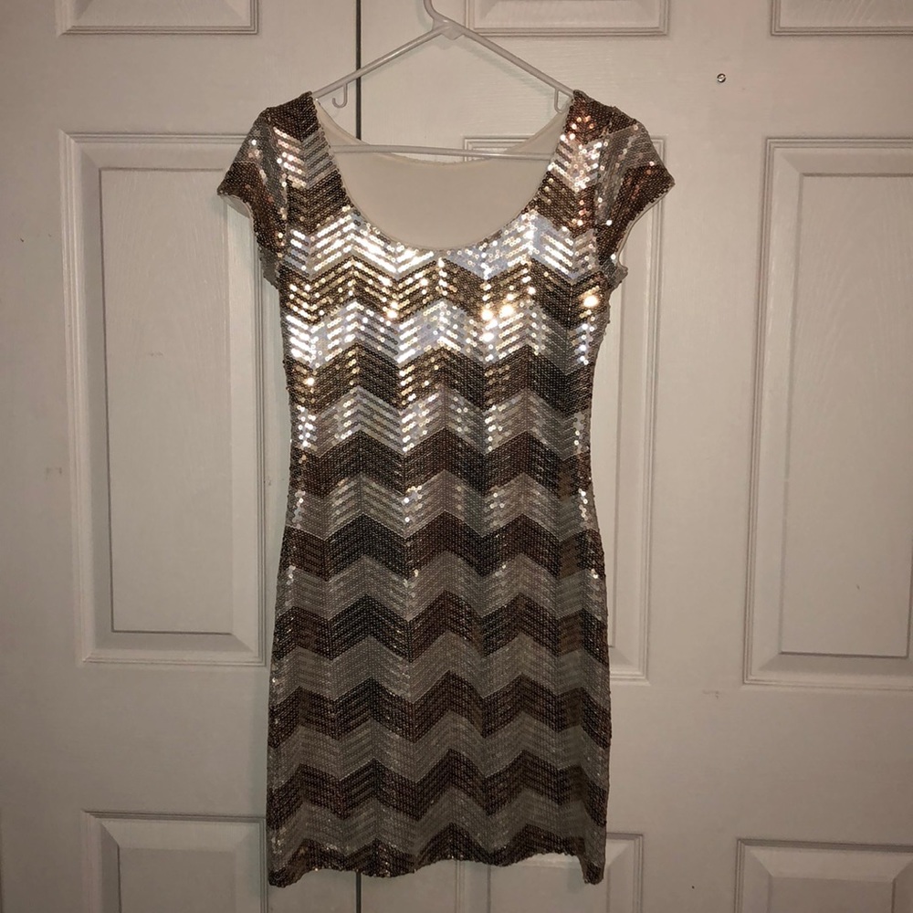 White House black market sequins dress